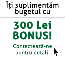 Îți suplimentăm bugetul cu 400 Lei Bonus! -> Contactează-ne pentru detalii